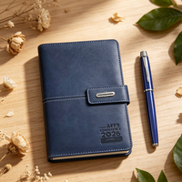 Ensemble cadeau de carnet de notes A5 personnalisé avec couverture rigide en cuir PU de luxe, papeterie incluant un stylo imprimé avec logo personnalisé, journal, agenda