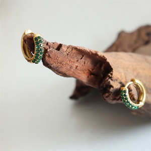 Pendientes de Aro con Circonita Cúbica, Chapados en Oro, para Mujer, Estilo Delicado, Gran Venta - Product Image 4