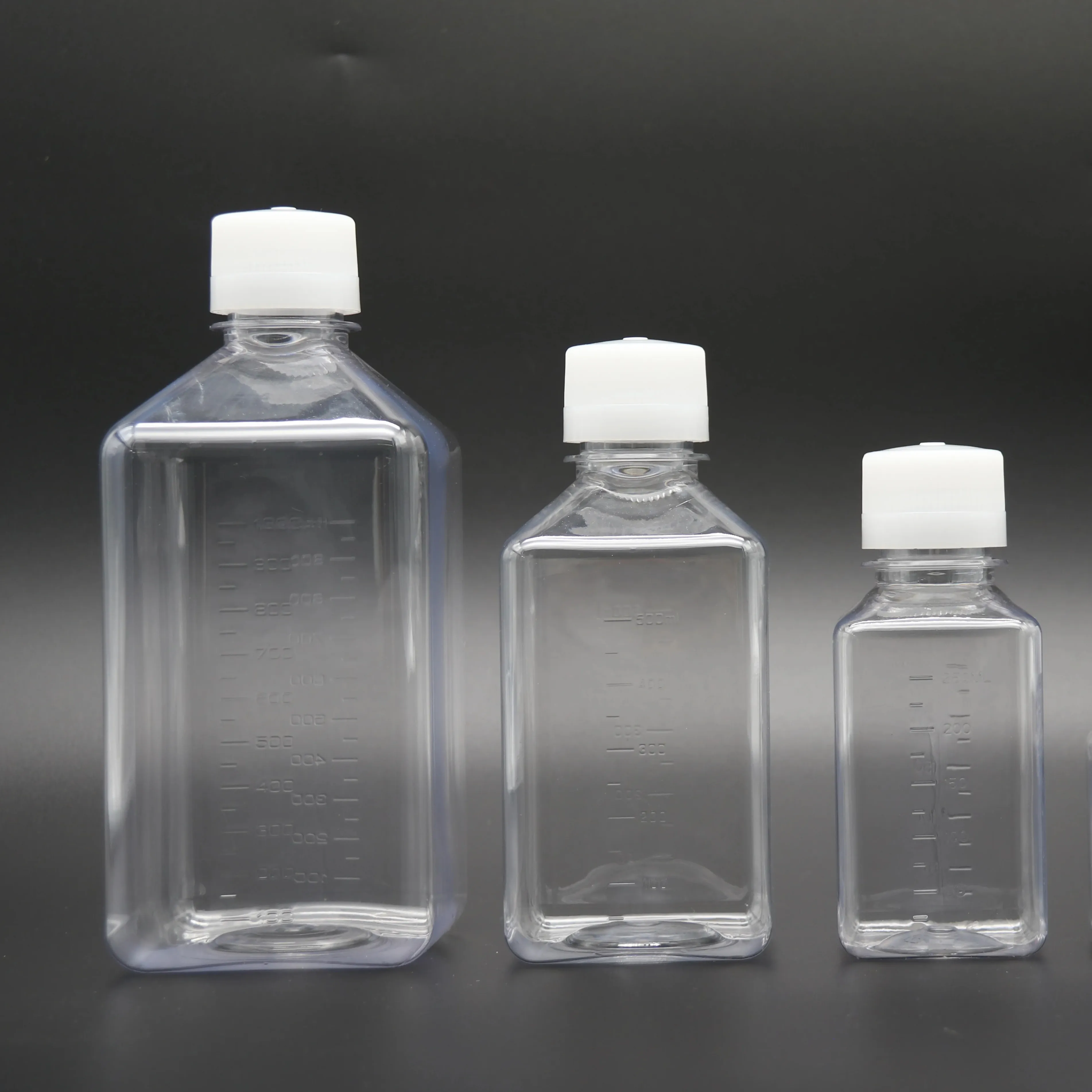 Botol reagen Media 500ml botol hdpe 1000ml, botol serum plastik, wadah penyimpanan perlengkapan laboratorium, budaya petg steril