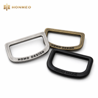 HONMEO Boucle en alliage de zinc durable personnalisée, anneau en D métallique pour sac, sangle de sac à dos ou laisse pour animal de compagnie