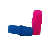 Bouchon en caoutchouc de silicone enduit de poudre par pulvérisation Bouchon tiré à la main Bouchon de trou de protection industriel galvanisé