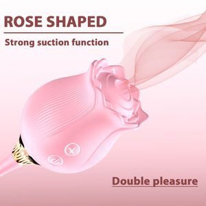 Vibratore a Forma di Rosa in Silicone con Funzione di Spinta e Suzione del Clitoride, Giocattolo Sessuale per Donne - Product Image 6