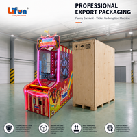 LIFUN Machine de jeu d'arcade de lancer de balles, thème Carnaval Amusant Anglais, à monnayeur, avec cible Clown et jeu de rédemption de billets