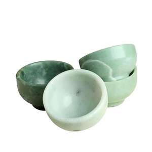 Taza de Té de <span class=keywords><strong>Jade</strong></span> Blanco Natural al por Mayor, Taza de Té de <span class=keywords><strong>Jade</strong></span> <span class=keywords><strong>Verde</strong></span> Kung Fu, Juego de Tazas de Cristal para Decoración de Escritorio - Product Image 4