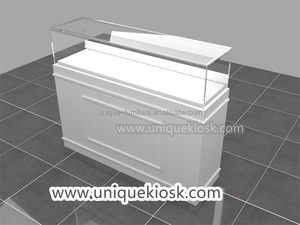 Cửa hàng đồ trang sức màu trắng tinh khiết trưng bày với kính truy cập hàng đầu kim cương cổ điển tủ đồng hồ truy cập để bán - Product Image 2