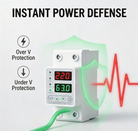Protecteur de tension automatique réglable 40A/63A avec fonction de réinitialisation automatique, régulateur 110V, 1KVA, 220V