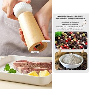 <span class=keywords><strong>Moulin</strong></span> à épices réglable en bois et en céramique <span class=keywords><strong>Moulin</strong></span> à sel et à <span class=keywords><strong>poivre</strong></span> pour la maison ou le restaurant Emballé dans une boîte - Product Image 5