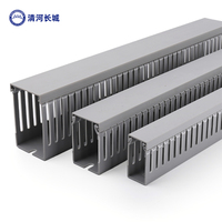Goulotte de câblage en PVC à fentes, prix direct usine, conception ouverte, ignifuge, 1200V, pour un routage et une séparation faciles des câbles de données