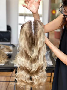 Natural Blonde European Human Hair 8*8 for Lace <b>Front</b> <b>Wig</b> 100% Virgin Hair Straight Mini <b>Wigs</b> for Women - Product Image 3