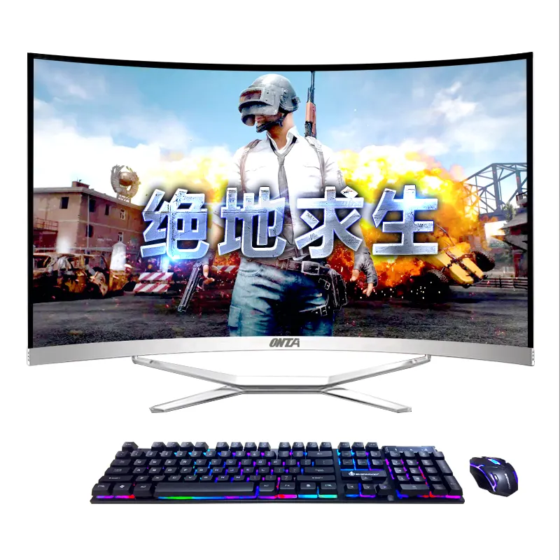 New I3 I5 I7 I9 Desktop All-in-one Curved IPS Screen 19 24 27 Inch Desktop Computer Office Business Game