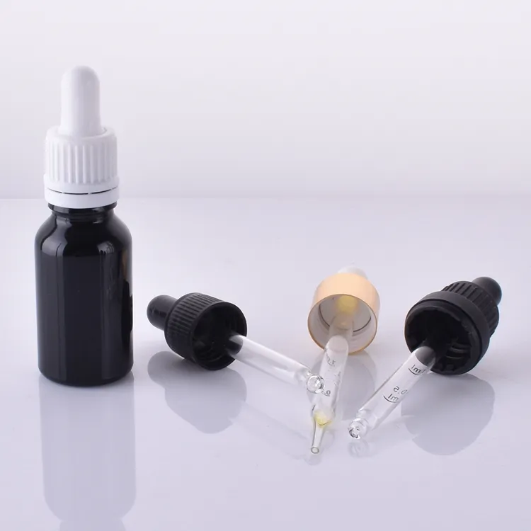 New Refillable Glass Bottles for Essential Oils 15ml amber 30ml glass dropper bottles glass pipette dropper 5ml calibrated 20ml