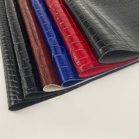Tissu en cuir synthétique PVC gaufré à motif crocodile, recyclé et respectueux de l'environnement, pour sacs