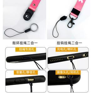 Cordón de poliéster personalizable para teléfono móvil, gancho de correa larga y corta, patrón de dibujos animados, impresión Offset para accesorio de licencia de trabajo - Product Image 5