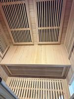 Cabine de sauna infrarouge lointain personnalisée pour intérieur, à spectre complet et faible EMF, en bois de pruche, pour 1-2 personnes, pour un spa et bien-être de luxe à domicile