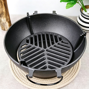 Gril coréen en <span class=keywords><strong>fonte</strong></span> pour barbecue, cuisinière à gaz de table, plaque de cuisson Hibachi, ensemble d'ustensiles de cuisson sain au design innovant pour Hot Pot et grillades en intérieur - Product Image 2