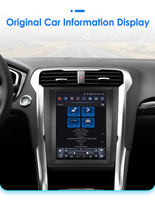 CARUPEZ Estéreo de Coche Android de 9,7 Pulgadas para Ford Fusion/Mondeo MK5 13-19 Auto AC GPS Tesla Style 8 Núcleos Transmisor FM de 1 Año Tarjeta SD