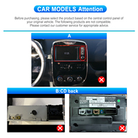 Podofo 10.1'' Kit de cadre et panneaux de tableau de bord pour Renault S.A CLIO Transmission manuelle/Automatique 2013-2018 avec Canbus