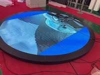 Chine Offre Spéciale haute qualité hd tv vidéo publicité intérieure/extérieure double côtés forme ronde écran cercle logo led affichage