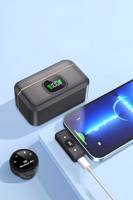 Microphone Lavalier Sans Fil Q8 Mini avec Boîtier de Charge, Condensateur Omnidirectionnel, Connecteur Type C, Magnétique, Portable pour Smartphones