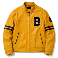 Blouson en cuir ciré vintage brodé sur mesure OEM pour homme, style moto, patchwork haute densité, collection 2026 Streetwear Factory