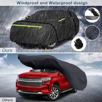 Housse de voiture intégrale imperméable sur mesure pour Chevrolet Suburban et GMC Yukon 2007-2022, toutes saisons, extérieur, avec fermeture éclair, coupe-vent, robuste