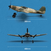 Lanyu Hobby VOLANTEXRC 76205R Planeur RC à envergure de 400 mm, 2,4 GHz, 3 canaux, avion électrique EPP télécommandé RTF pour l'extérieur