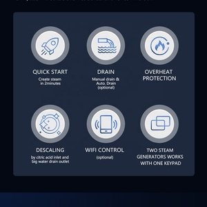 Stepon nhà máy 4.5kW 6KW 9KW 12KW 15KW 18kw Wifi app điều khiển hơi nước tắm máy OEM ODM nhà sản xuất mới phòng tắm hơi Máy phát điện hơi nước - Product Image 4