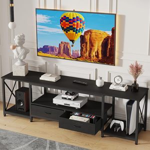 Holz <span class=keywords><strong>TV</strong></span>-Ständer <span class=keywords><strong>TV</strong></span>-Konsolen tisch mit offenen Regalen und Stoffs chu blade für Wohnzimmer Schlafzimmer-Anpassung - Product Image 6