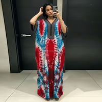 Nouvelle Robe Kaftan Bubu Élégante en Strass, Ample, Grande Taille, Imprimé Tie-Dye, pour Femmes Musulmanes Africaines et du Moyen-Orient, pour la Maison, les Fêtes et la Prière