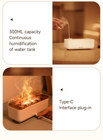 Diffuseur d'arômes à flamme simulée, volcan, lave, huile essentielle, humidificateur d'air, brumisateur à froid, électrique, usage hôtelier et domestique, 7 couleurs