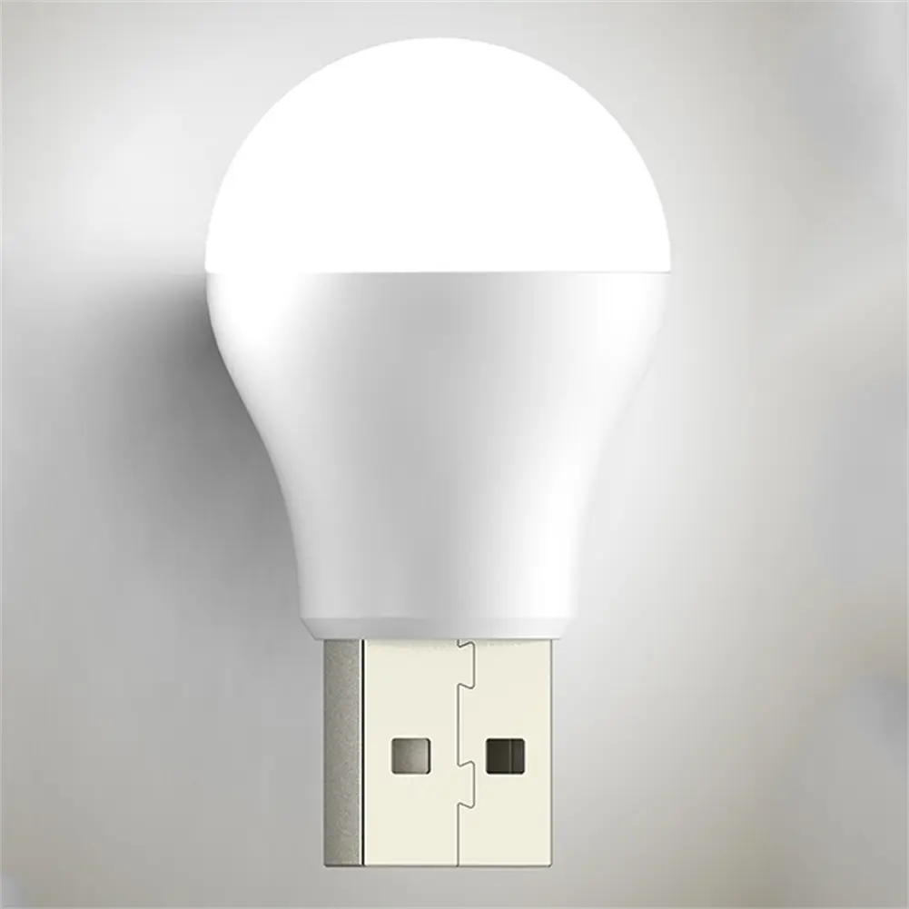 Lampe à prise USB, chargeur d'alimentation Mobile, mini lampe de livre USB, Protection des yeux, lampe de lecture, petite veilleuse ronde