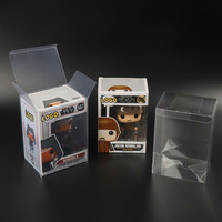 Boîte en plastique transparente en PET recyclé écologique en gros pour étui de protection, boîte personnalisée avec gaufrage pour figurines de jouets et artisanat