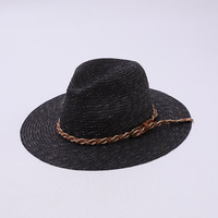 Topi Jerami Alami Gaya Jazz Retro Estetika Old Money Unisex Gaya Koboi Pelindung Matahari Liburan Panama Topi Anyaman