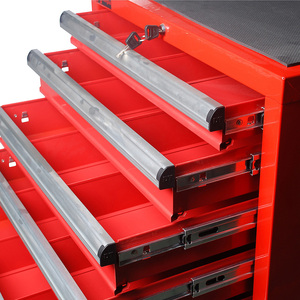 Coffre à outils avec roues roulantes à 3 niveaux avec capacité de roues Chariot de service industriel utilitaire robuste avec système de verrouillage Tiroir - Product Image 5