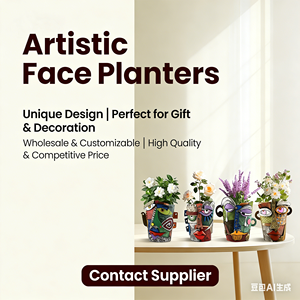 Vaso <span class=keywords><strong>in</strong></span> <span class=keywords><strong>Resina</strong></span> con Volto Astratto Colorato, Arte Creativa Moderna, Decorazione Semplice per la Casa, Stile Instagram, Vaso per Soggiorno - Product Image 4