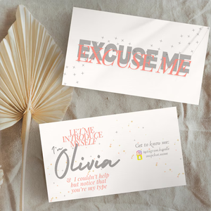 Cartes de visite amusantes personnalisées avec logo, thème flirtant, modèle éditable, pour l'arrangement de rencontres, téléchargement instantané numérique - Product Image 6
