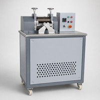 Máquina de Peletización de Plástico con Pantalla Táctil PLC, Molino de Dos Rodillos, Mezcladora de Compuestos Inteligente para Laboratorio, Granuladora, Almacenamiento de Recetas, CE ISO