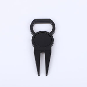 Outil de réparation de divots de golf en métal de qualité supérieure, faible MOQ, personnalisable, avec ouvre-bouteille - Product Image 1