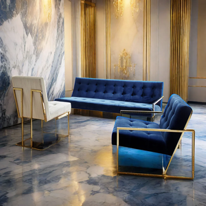 Couverture de <span class=keywords><strong>fauteuil</strong></span> convertible en tissu et velours doré, siège inclinable, pour café, <span class=keywords><strong>club</strong></span>, - Product Image 3