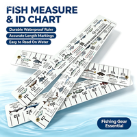 Règle de mesure de poisson pliable en PVC à 3 volets personnalisée, planche de mesure de pêche portable avec logo personnalisé, cadeau promotionnel pour pêcheurs