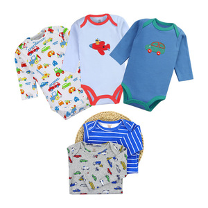 Vêtements pour bébés en gros, bodies pour nouveau-nés, vêtements pour garçons et filles, combinaison 100% coton, cadeau, lot de 5, imprimé, broderie, fermeture à boutons pression - Product Image 6