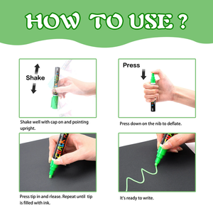 Juego de 8 Uds. De rotuladores de tiza líquida, Resaltadores borrables multicolores, tablero de escritura Led, arte de ventana de cristal, rotuladores de 8 colores - Product Image 5