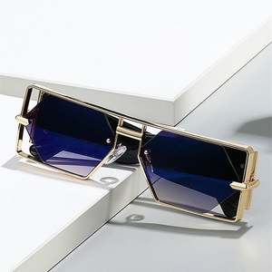 Nouvelles Lunettes de Soleil Carrées en Alliage Style Punk UV400 avec Monture Métallique Creuse pour Femmes et Hommes – Collection 2025 - Product Image 3