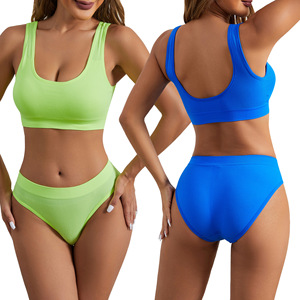 Ropa interior transpirable de talla grande para mujer, ropa interior sin anillo de acero, bragas de cintura baja, conjunto deportivo para Fitness - Product Image 1