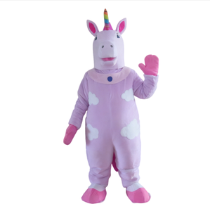 Costume de mascotte de licorne violette pour adultes - Promotion de carnaval - Product Image 1