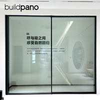 Portes coulissantes en aluminium personnalisées pour patio et balcon, double vitrage trempé, porte en verre robuste, portes coulissantes en aluminium