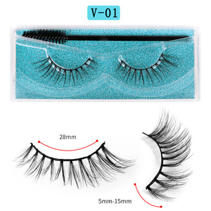 Cils effet naturel en vrac avec 15 boîtes de cils scintillants, longueur moyenne, en fourrure de vison synthétique 3D - Product Image 4