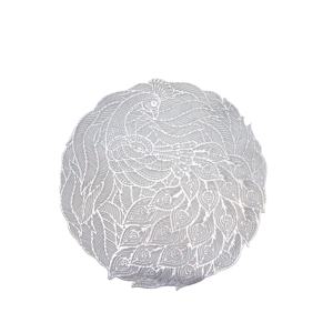 Contemporary Luxury <b>Silver</b> PVC <b>Placemats</b>/<b>Coasters</b> for Home & Hotel Hollow Table Kitchen & Restaurant Decor Wholesale Use - Product Image 1