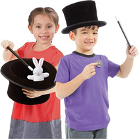 Costume de majordome de magicien noir, chapeau de scène professionnel, chapeau de fête noir pour fête, fournitures de Performance, offre spéciale