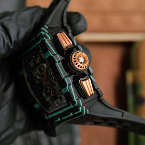 Reloj Mecánico de Alta Calidad para Hombre con Caja de Fibra de Carbono, Correa de Goma, Movimiento 11-03 y Cronometraje 7750 - Product Image 3